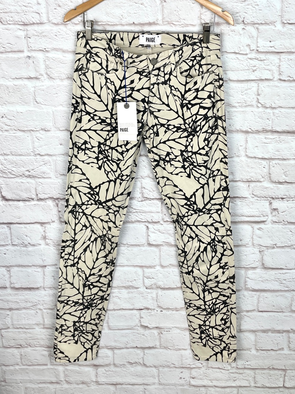 Paige Low Rise Skinny Marbled Skyline Skinny Jeans Size 29